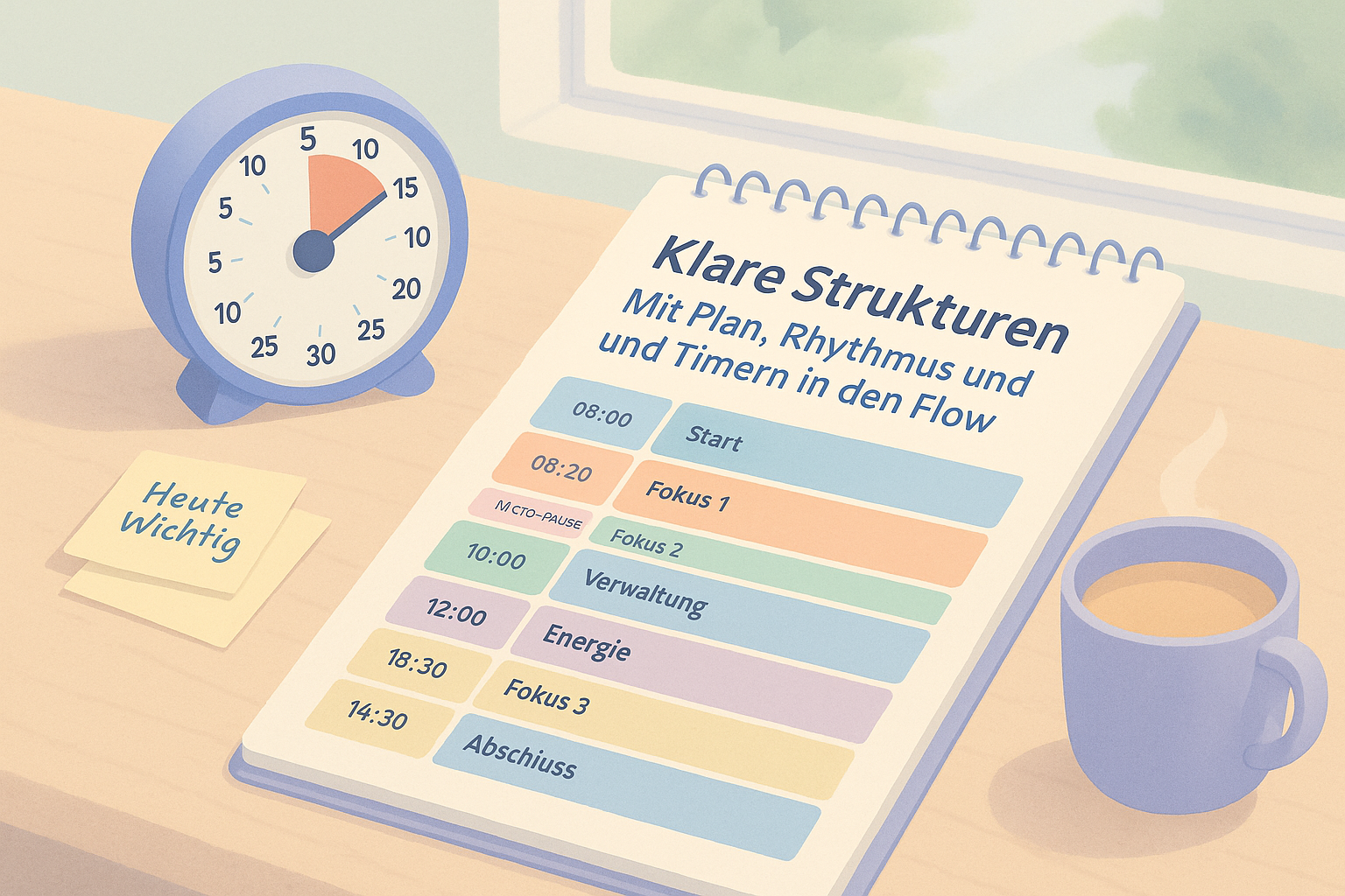 Klare Strukturen bei ADHS: Mit Plan, Rhythmus und Timern in den Flow